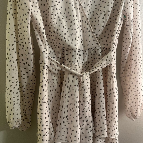 🛍️Charming Charlie Cream and Black Polka Dot Romper - Picture 7 of 9